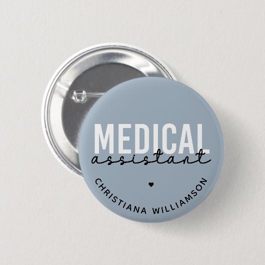 Angepasster medizinischer Assistent | Geschenk ein Button (Vorne & Hinten)