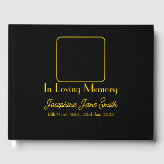 Angepasster Minimal Funeral Memorial Guest Swan Gästebuch