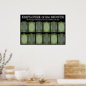 Angepasster Mitarbeiter der monatlichen Foto-Anzei Poster (Küche)