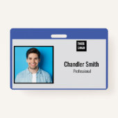 Angepasster Mitarbeiter mit Foto, Bar, Logo, Name Ausweis (Vorderseite)