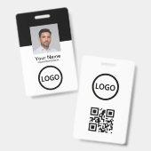 Angepasster Mitarbeiter Moderner ID-Karte QR-Code Ausweis (Vorder- & Rückseite)