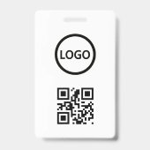 Angepasster Mitarbeiter Moderner ID-Karte QR-Code Ausweis (Rückseite)