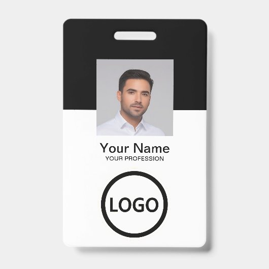 Angepasster Mitarbeiter Moderner ID-Karte QR-Code Ausweis (Vorderseite)