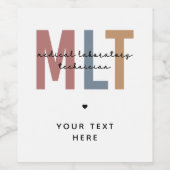 Angepasster MLT Medizinischer Labortechniker Weinetikett (Einzelnes Label)