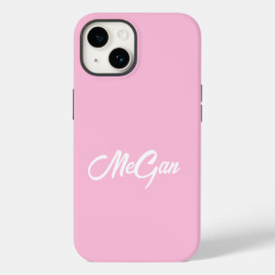 Angepasster moderner Name Minimal Monogram Rosa Fa Case-Mate iPhone 14 Hülle