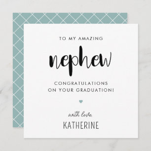 Angepasster moderner und Niedlicher Nephew-Abschlu Karte