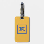 Angepasster Monogramm Gepäckanhänger (Rückseite vertikal)