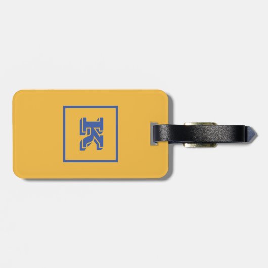 Angepasster Monogramm Gepäckanhänger (Rückseite horizontal)