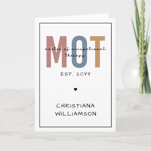 Angepasster MOT-Master der Arbeitstherapie Karte (Vorderseite)