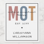 Angepasster MOT-Master der Arbeitstherapie Weinetikett (Einzelnes Label)