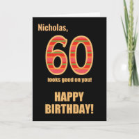 Angepasster Name 60. Geburtstag für Him Card