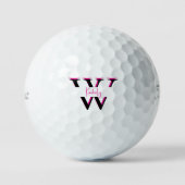 Angepasster Name für Hot Pink Script Name Titleist Golfball (Vorderseite)