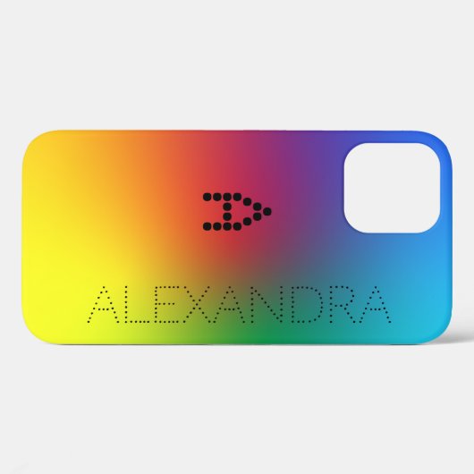 Angepasster Name & Monogram Trendy Schriftart, Reg Case-Mate iPhone Hülle (Rückseite (Horizontal))