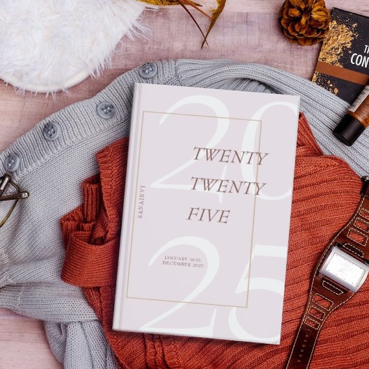 Angepasster Niedlich rosa Minimal 2025 Kalenderpla Planer