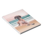 Angepasster Niedlicher Großer Dan Hund sitzend am Notizblock (angewinkelt)