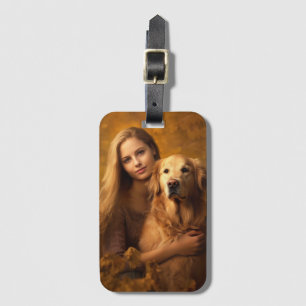 Angepasster Personalisierter, Niedlicher Retriethu Gepäckanhänger