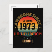 Angepasster Phantastischer Geburtsjahrsname Vintag Postkarte (Vorne/Hinten)