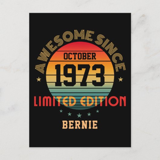 Angepasster Phantastischer Geburtsjahrsname Vintag Postkarte (Vorderseite)