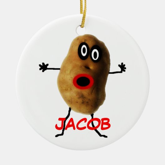 Angepasster Potato-Cartoon Keramikornament (Vorne)