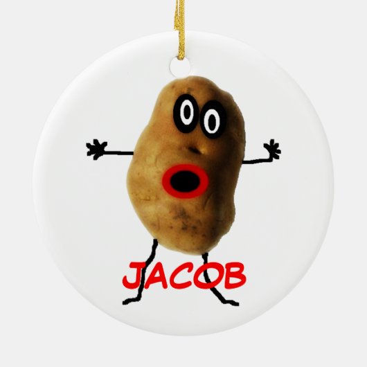 Angepasster Potato-Cartoon Keramikornament (Hinten)