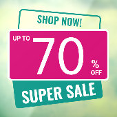 angepasster Prozentsatz des SUPER-SALE-Rabatts Fensteraufkleber (Blatt 3)