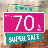 angepasster Prozentsatz des SUPER-SALE-Rabatts Fensteraufkleber (Blatt 2)