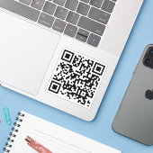 Angepasster QR-Code Aufkleber (Laptop mit iPhone)