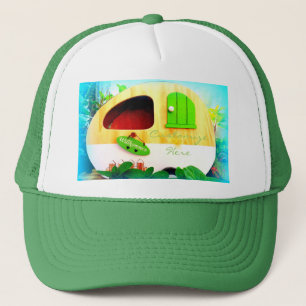 Angepasster Retro Vintage Camper Truckerkappe