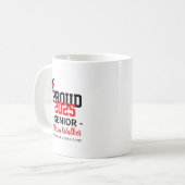 Angepasster stolzer Schulabgänger Absolvent Kaffeetasse (Vorderseite Links)