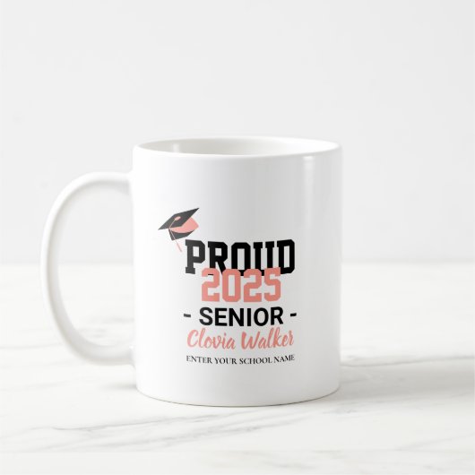 Angepasster stolzer Schulabsolvent Kaffeetasse (Links)