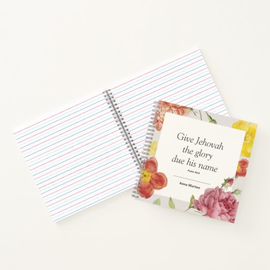 Angepasster Text 2025 JW-Jahr-Psalm 96:8 Notizblock (Innenseite)