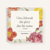 Angepasster Text 2025 JW-Jahr-Psalm 96:8 Notizblock (Vorderseite)