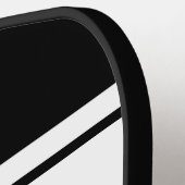 Angepasster Text für ein modernes Schwarz-weißes S Pickleball Schläger (Linke Seite)