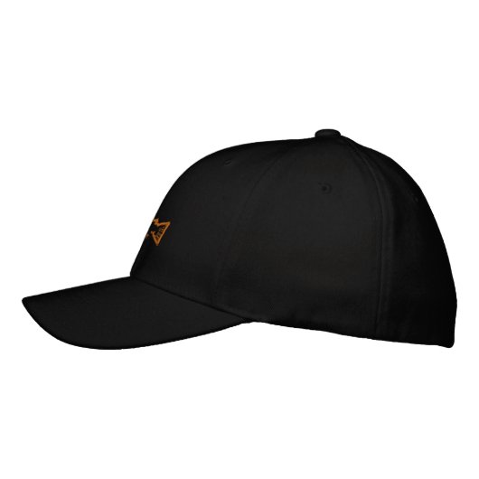 Angepasster Trout Tracker Hat - Schwarz Bestickte Kappe (Links)