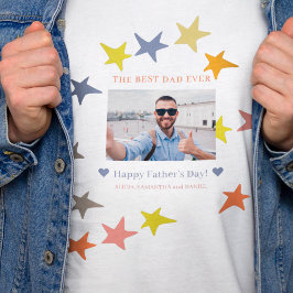 Angepasster Vater Tag Foto der beste Vater je T-Shirt