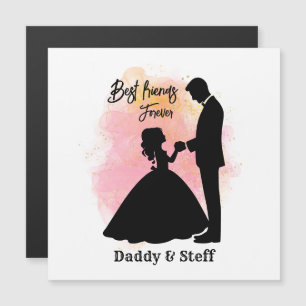 Angepasster Vater und Tochter - Die besten Freunde Magnetkarte