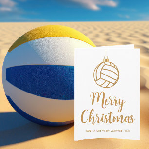 Angepasster Volleyball-Weihnachtsschmuck Frohe Wei Feiertagskarte