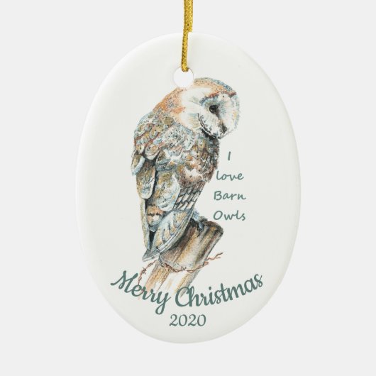 Angepasster Weihnachtsgebirgsvogel Keramik Ornament (Vorne)