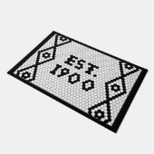 Angepasstes 1900 Hex Tile Doormat 3 Fußmatte (Schrägansicht)