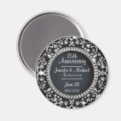 Angepasstes 25-jähriges Jubiläum Magnet (Vorderseite/Rückseite)