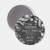Angepasstes 25-jähriges Jubiläum Magnet (Vorderseite/Rückseite)