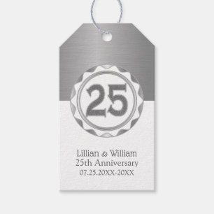 Angepasstes 25-jähriges Silver-Jubiläum Geschenkanhänger