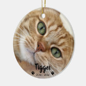 Angepasstes 2-Foto-Haustier - Weihnachten Keramik Ornament (Links)