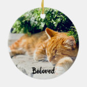 Angepasstes 2-Foto-Haustier - Weihnachten Keramik Ornament (Hinten)