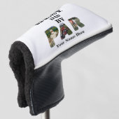 Angepasstes 3-Buchstaben-Foto Bester Papa nach Par Golf Headcover (3/4 Vorderseite)