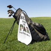 Angepasstes 3-Buchstaben-Foto Bester Papa nach Par Golfhandtuch (Gras)