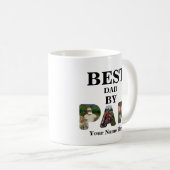Angepasstes 3-Buchstaben-Foto Bester Papa nach Par Kaffeetasse (VorderseiteRechts)