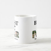 Angepasstes 3-Buchstaben-Foto Bester Papa nach Par Kaffeetasse (Mittel)