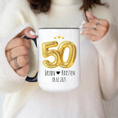 Angepasstes 50-jähriges Geschenk für Eltern, Gebur Tasse