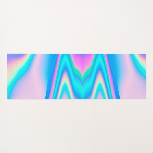 Angepasstes Abstrakt rosa Holografy2k Name Monogra Yogamatte (Rückseite (Horizontal))